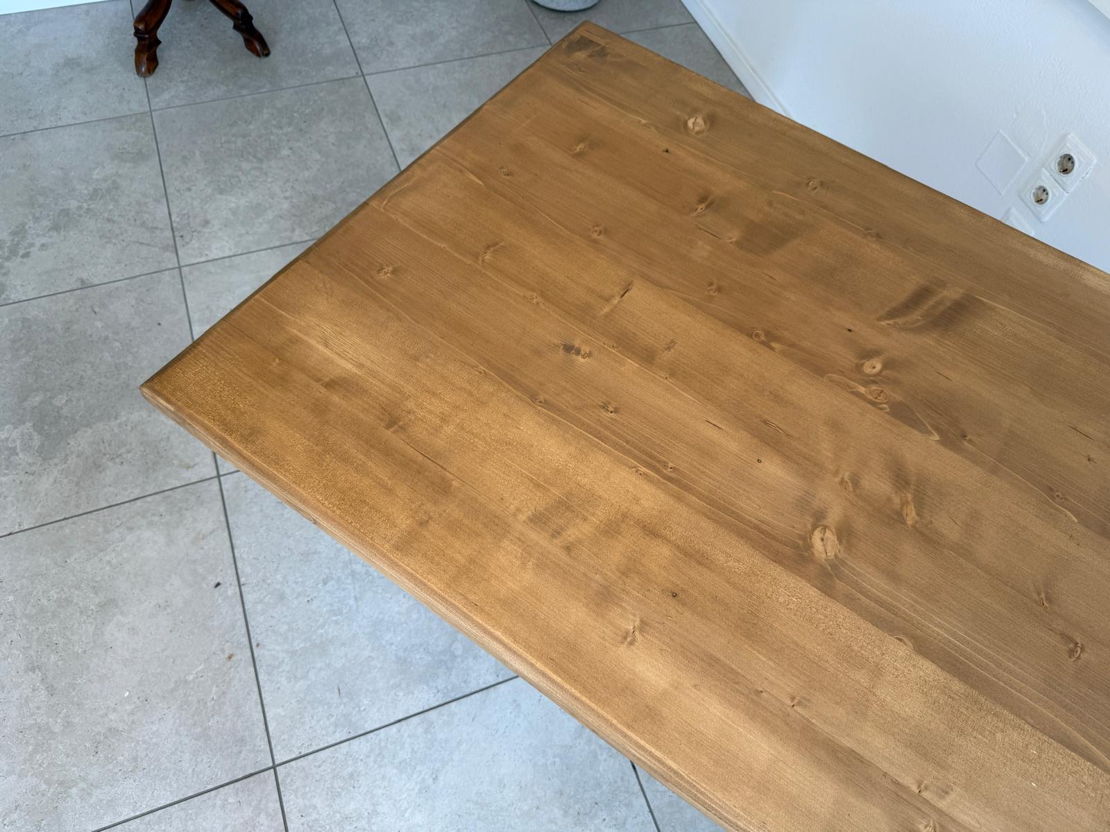 Massiver Bauerntisch Naturholz Fichte Esstisch Wandtisch G1804