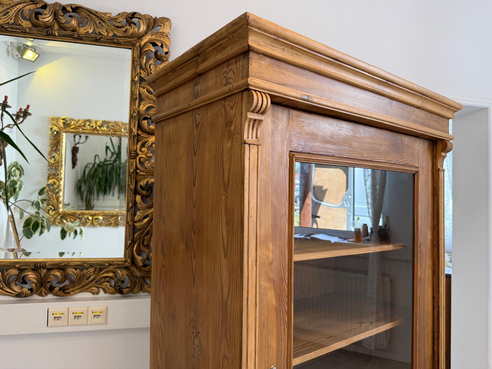 Gründerzeit Vitrine Bauernvitrine Bücherschrank Bauernschrank D2648