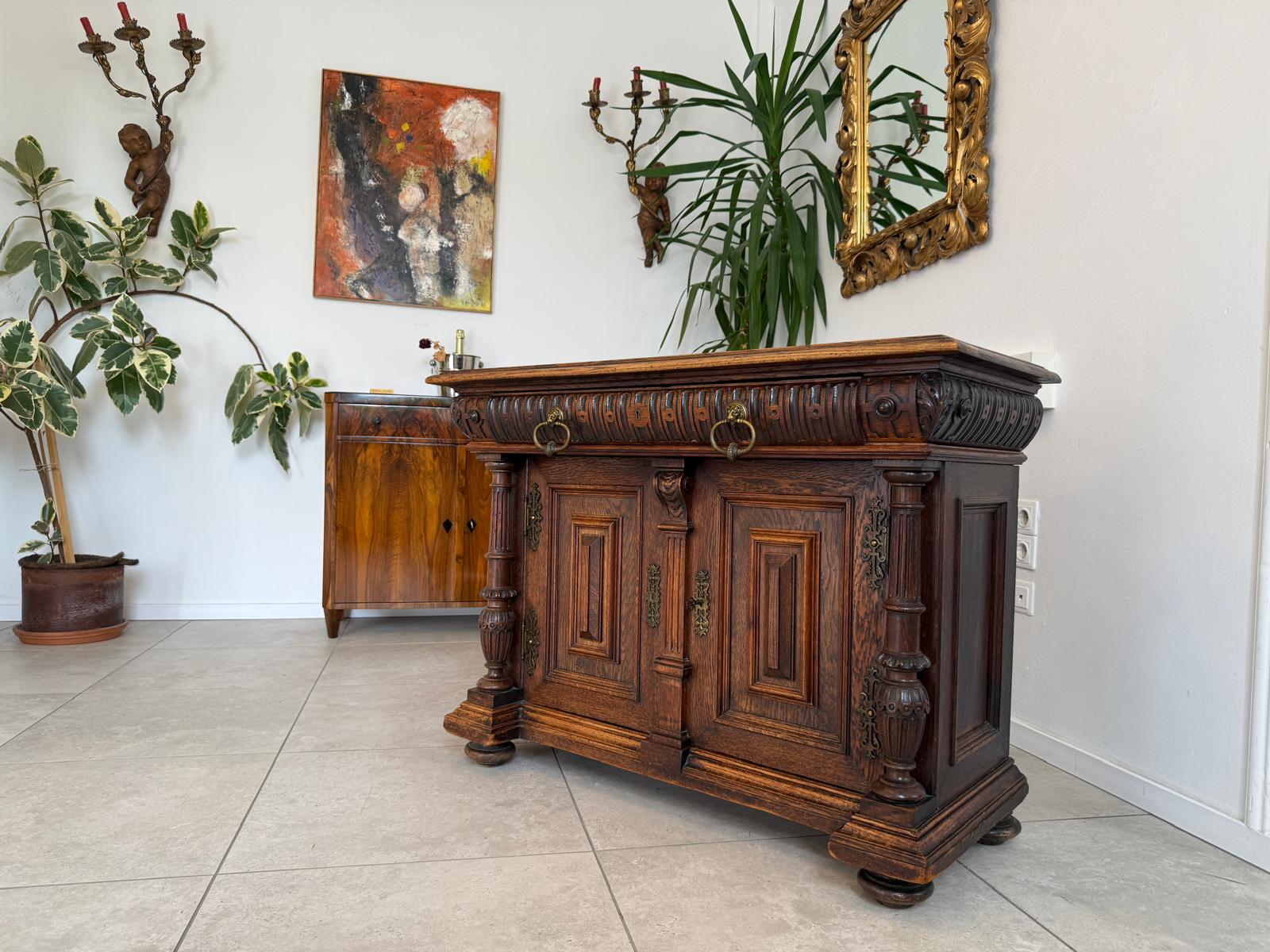 Säulenanrichte Gründerzeit Anrichte Schrank Antiquität G1886