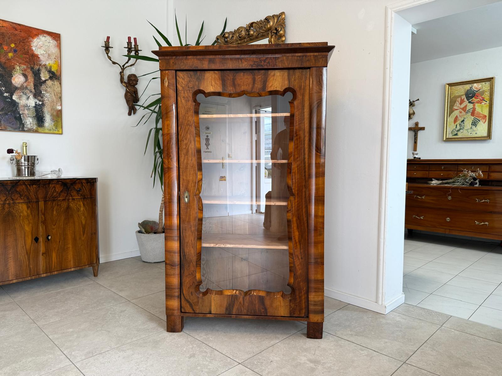Antiquität Biedermeier Vitrine Bücherschrank Antiquität G2012