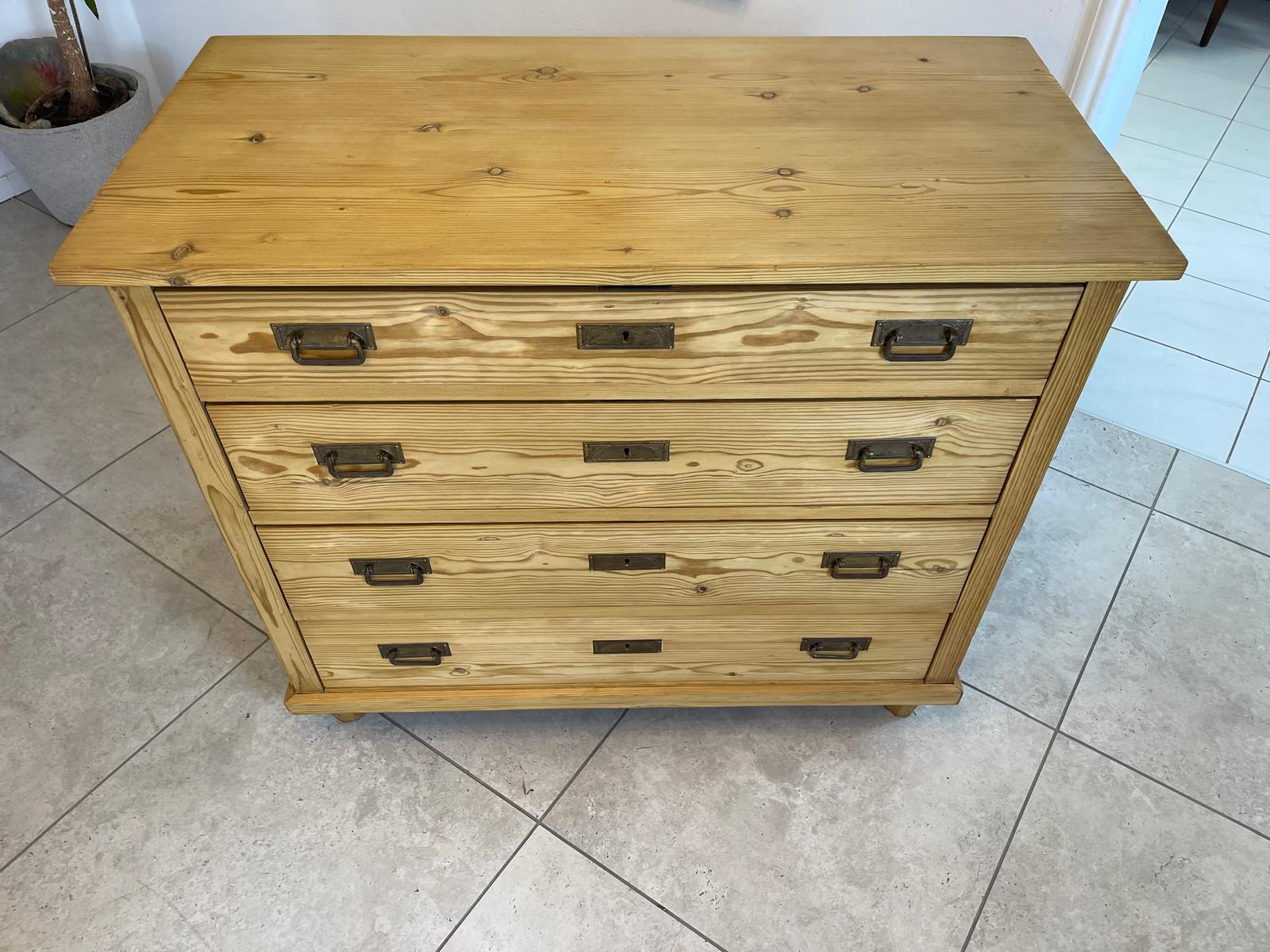 Originale Jugendstil 4 Laden Kommode Anrichte Bauernmöbel G1324
