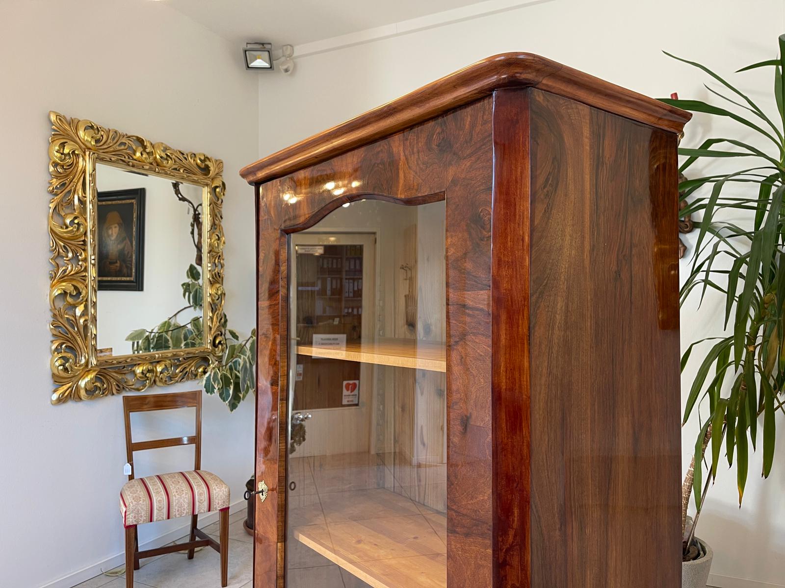 Restaurierte Biedermeier Vitrine Bücherschrank Glasschrank A5496