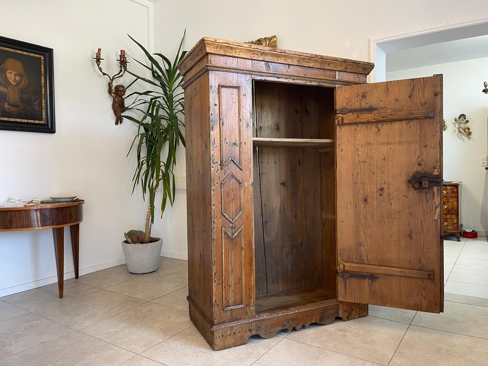 Brotschrank Küchenschrank Vorratsschrank Naturholz Speiskasten G1120