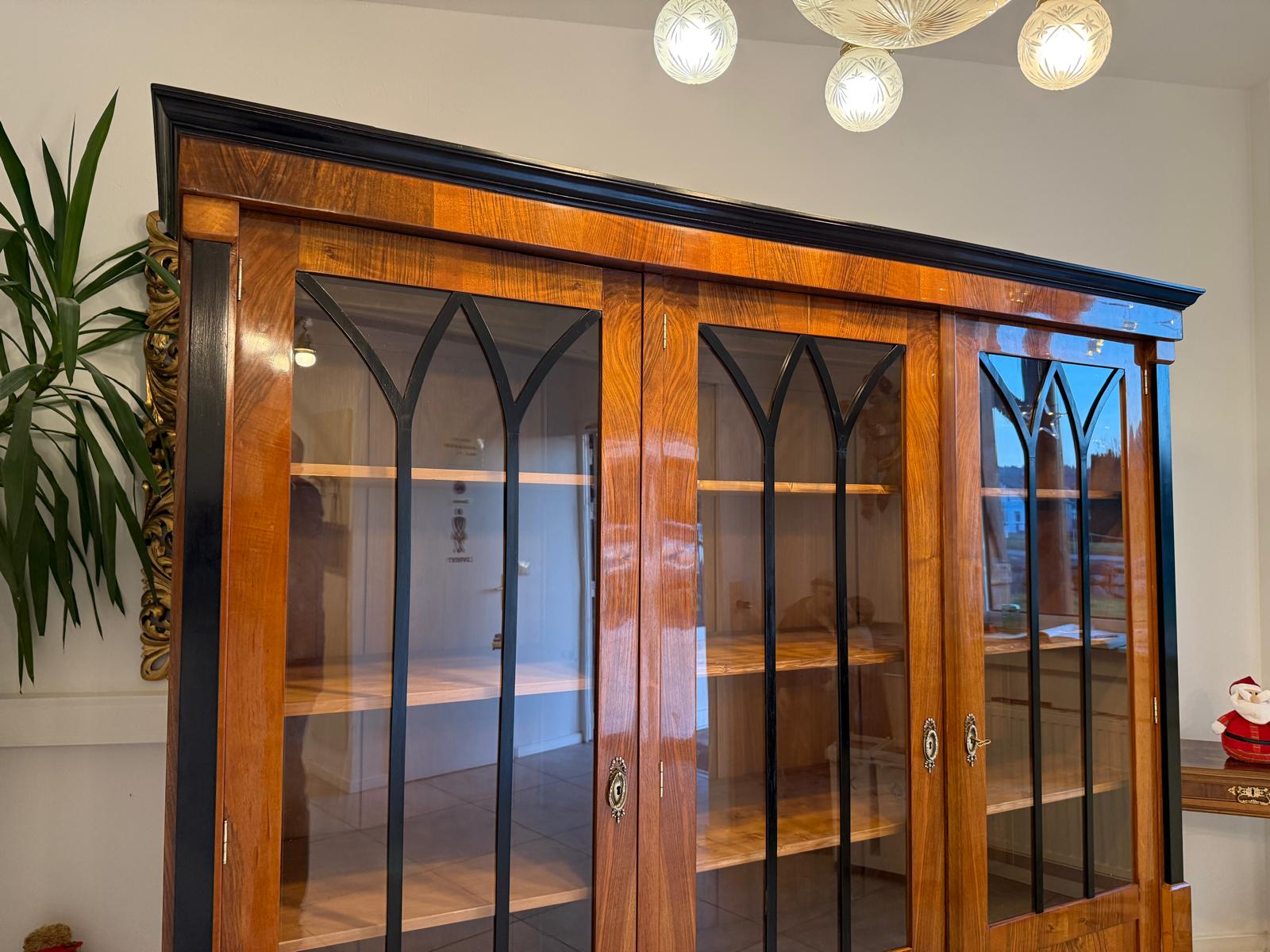 SALE Restaurierte Biedermeier Vitrine Bücherschrank ANTIQUITÄT G2352