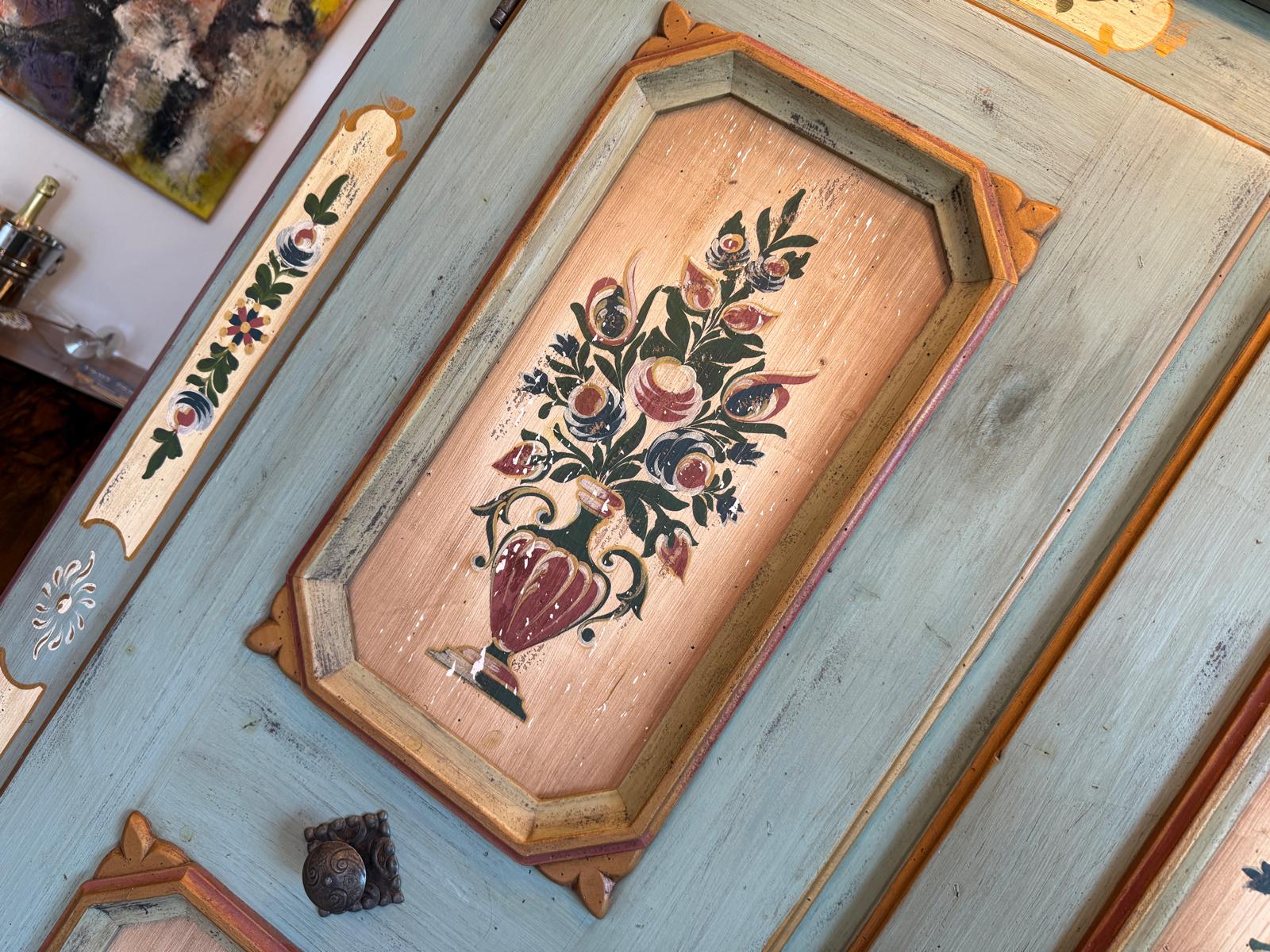 Voglauer Schrank Bauernschrank Anno 1800 Altblau G2041