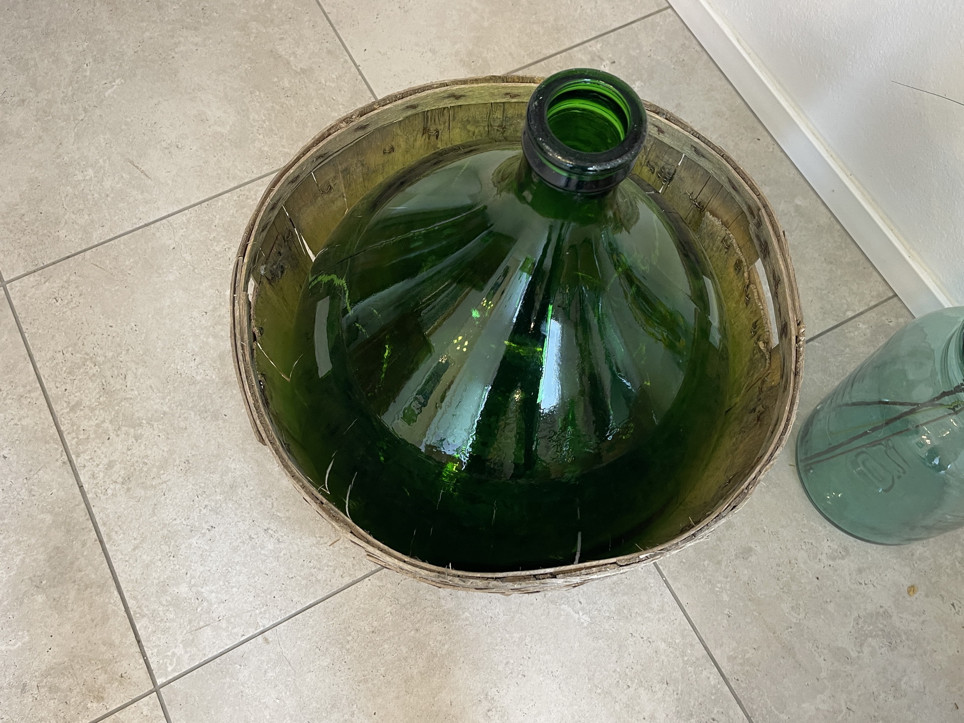 IMG_4413ixWFe552e5UnJ Alte Ballonflasche Weinballon, Gärballon, Ballonflasche A4729