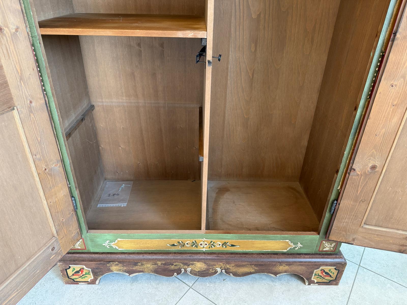 Originaler Voglauer Schrank Bauernschrank Anno 1800 Altgrün Antik G2171