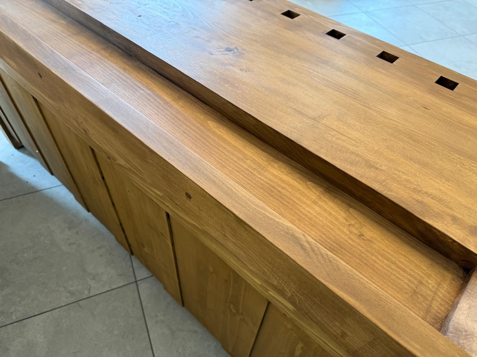 Antike massivholz Hobelbank Werkbank Pult Thresen Landhausmöbel Weichholz  D2276