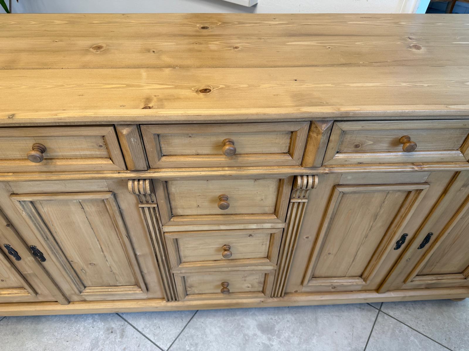 Massiver Apothekenschrank 8 Ladenkommode Ladenschrank Weichholz G2363