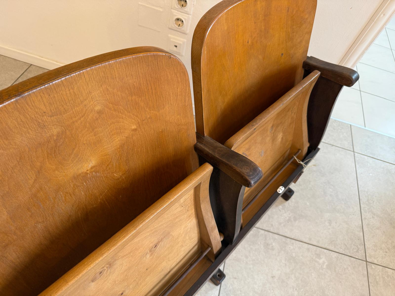 Originale Kinosessel 2er Sitz Klappstuhl Stuhl Sitzgruppe G2131