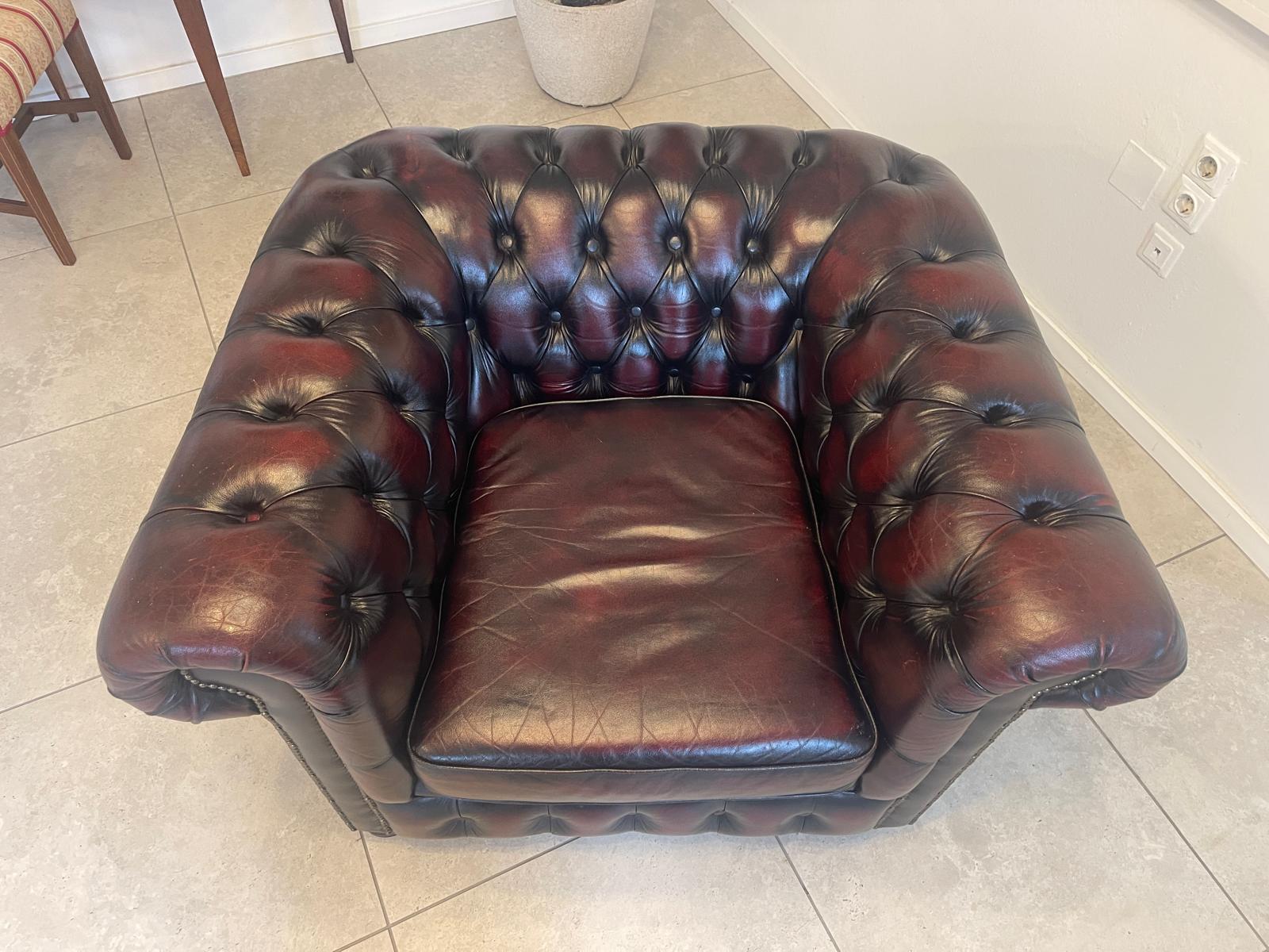 Chesterfield Fauteuill Sessel Clubsofa Culmöbel Oxblood G1054