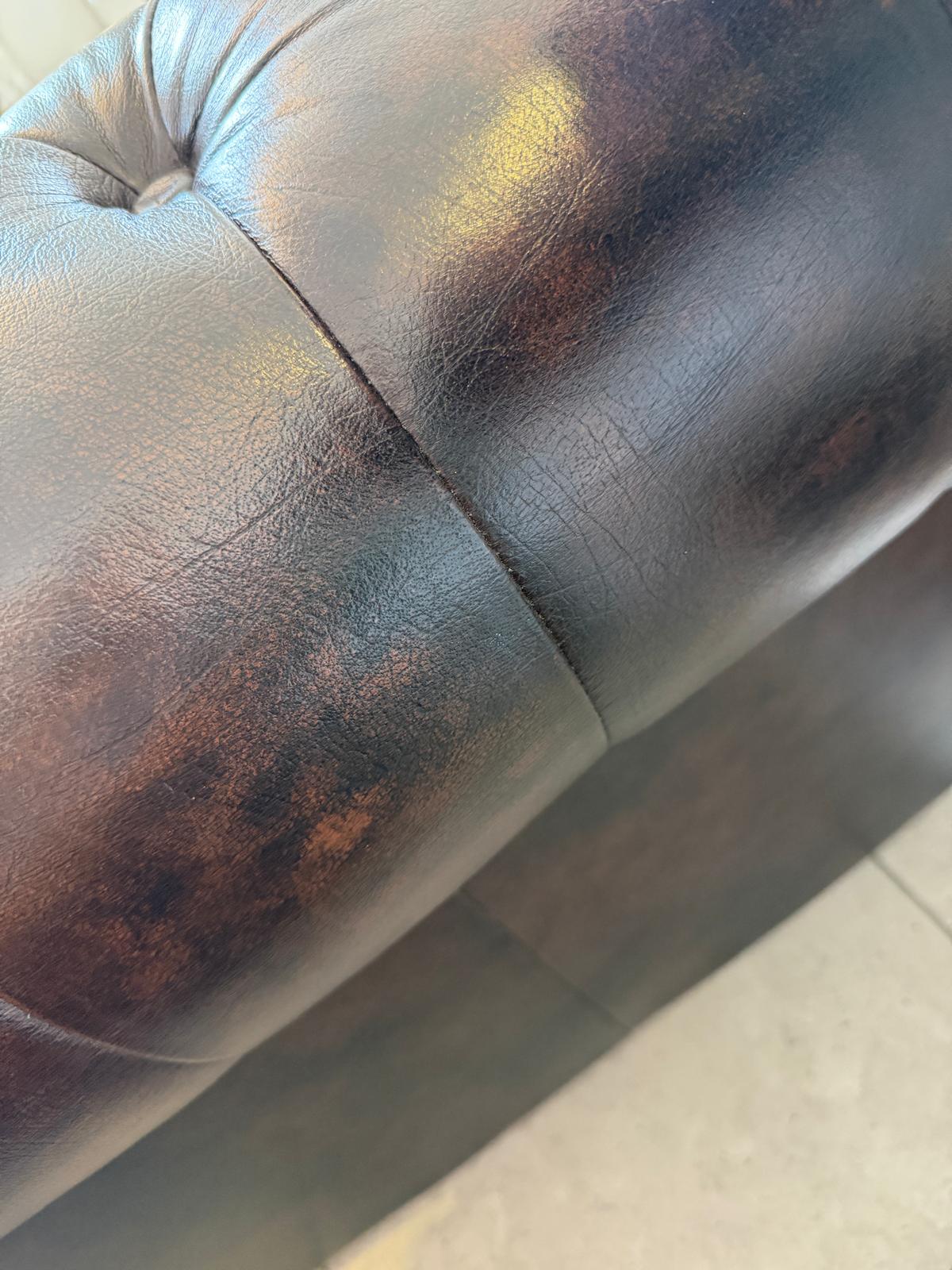 Chesterfield Ecksofa Clubsofa Couch Zigarrenbraun D2522