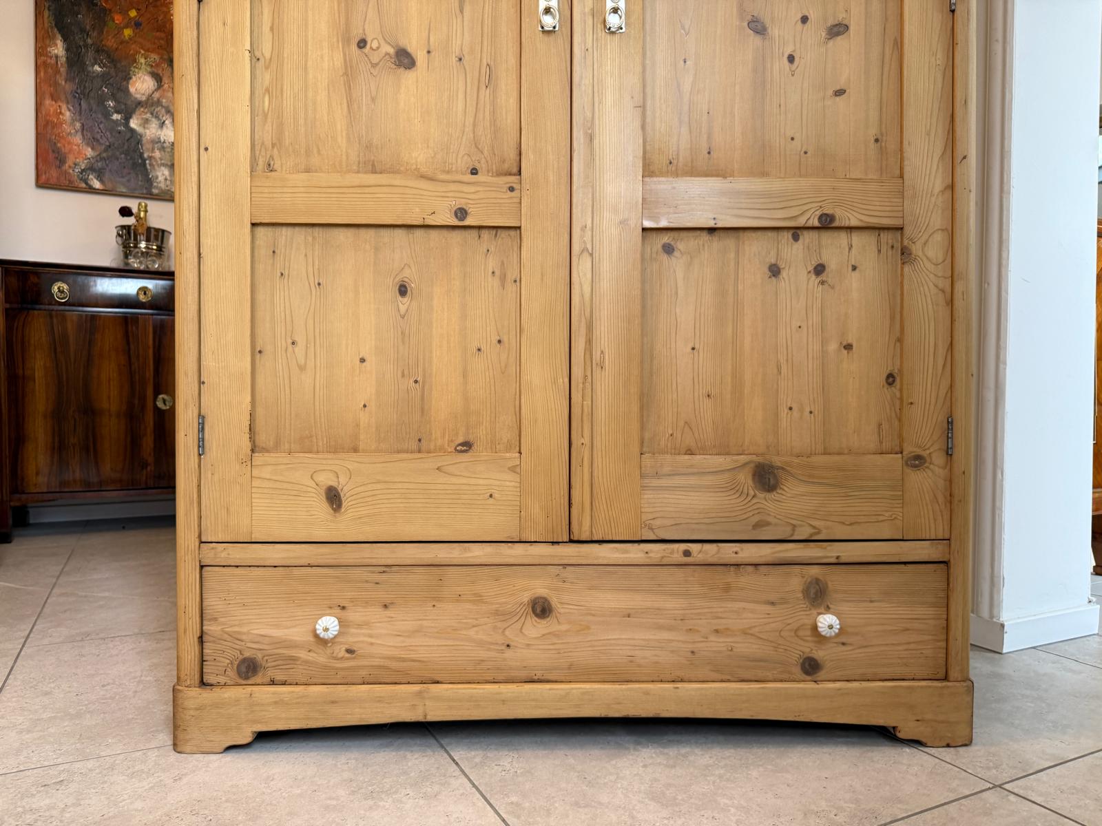 Jugendstil Bauernschrank Naturholzschrank Antik G2126