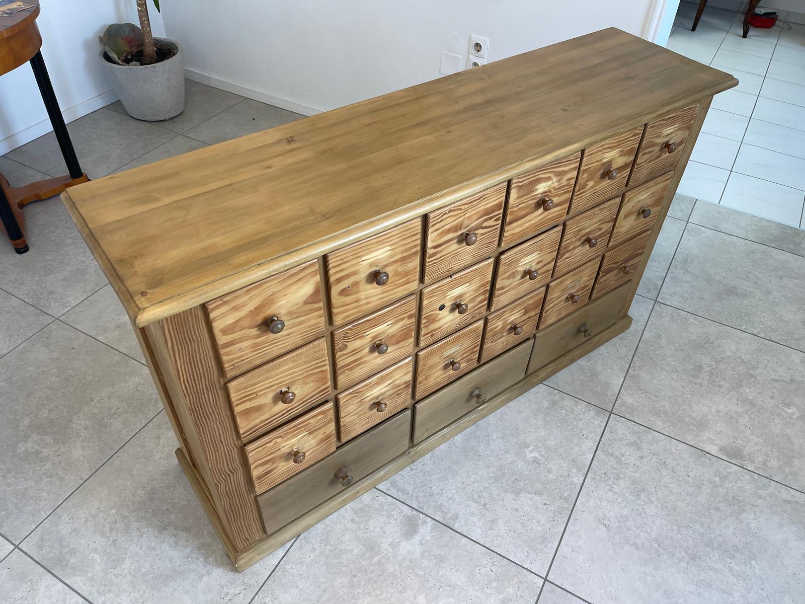 Alte uirge 10 Laden Ladenkommode Ladenschrank Apothekerschrank Bauernmöbel G1321