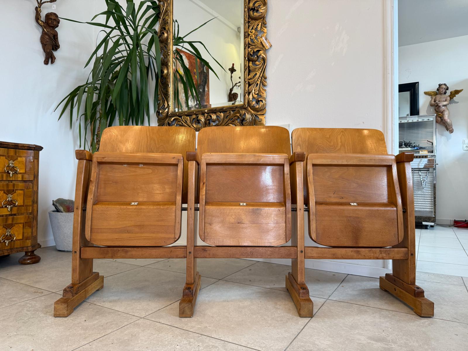 Originale Kinostuhlreihe Kinosessel 3er Set Klappstuhl D2628