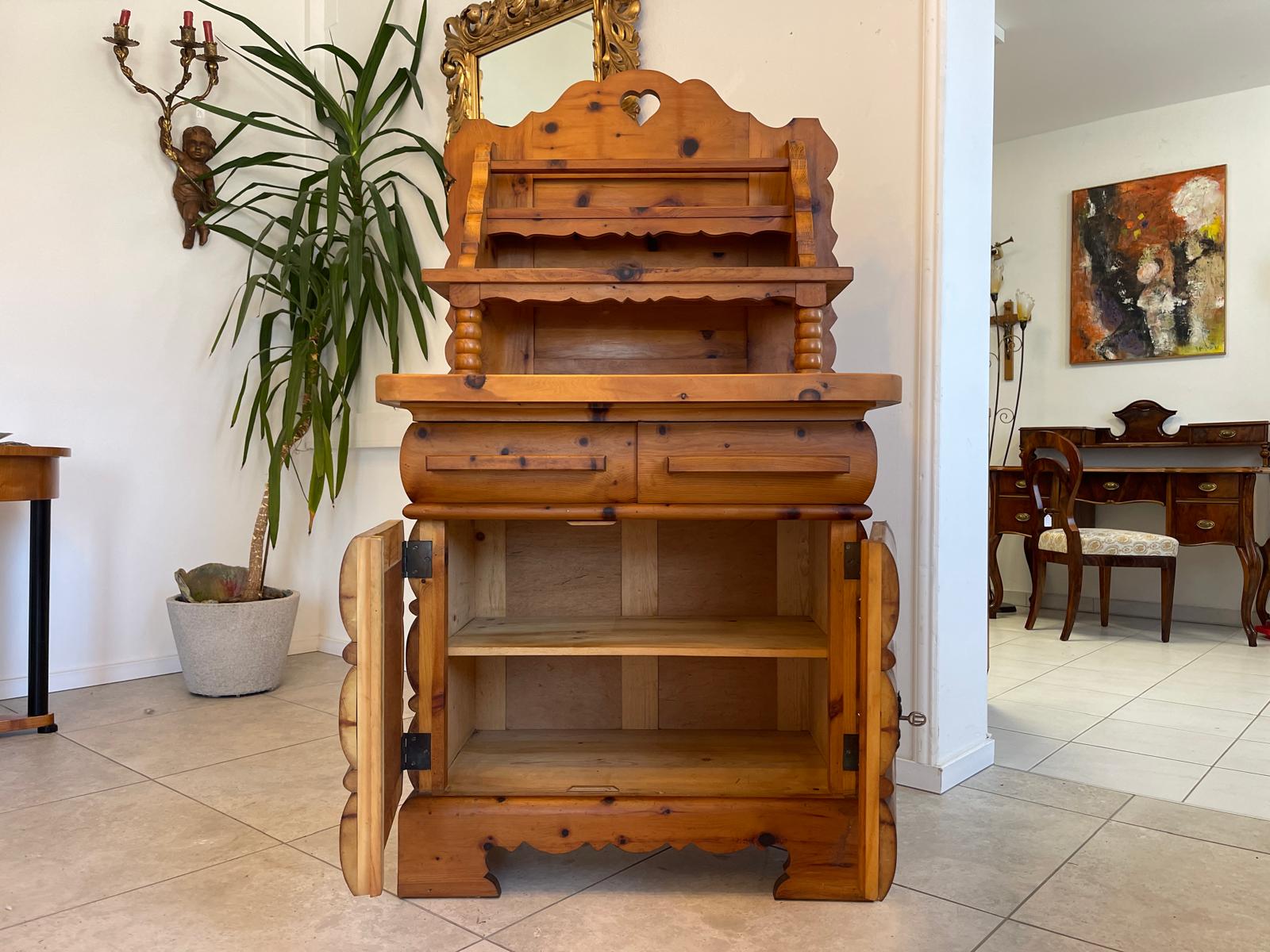 Zirbenholz Anrichte Kommode Bauernmöbel mit Etagere G1272