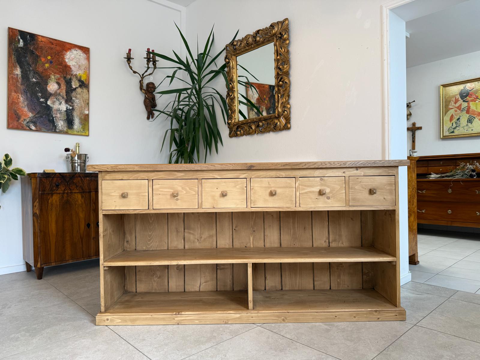 Massive Laden Ladenkommode Ladenschrank Apothekerschrank Bauernmöbel G1896