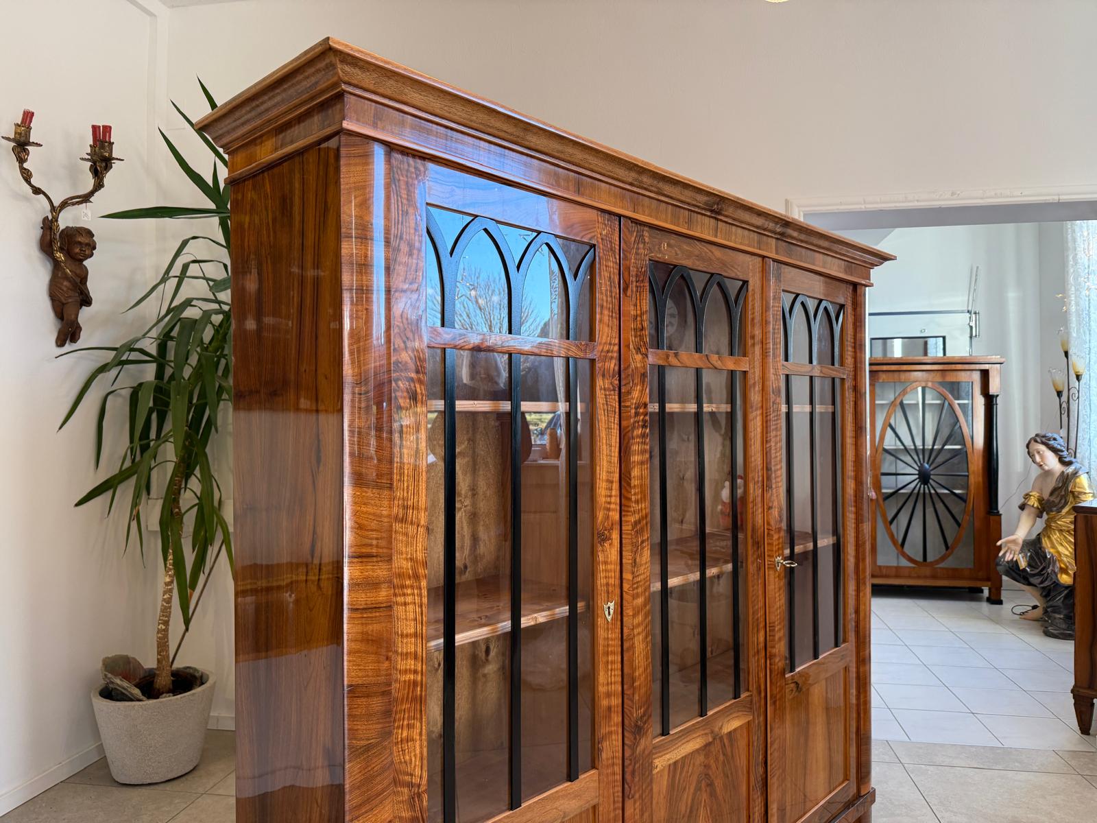 SALE Restaurierte Biedermeier Vitrine Bücherschrank ANTIQUITÄT G2348