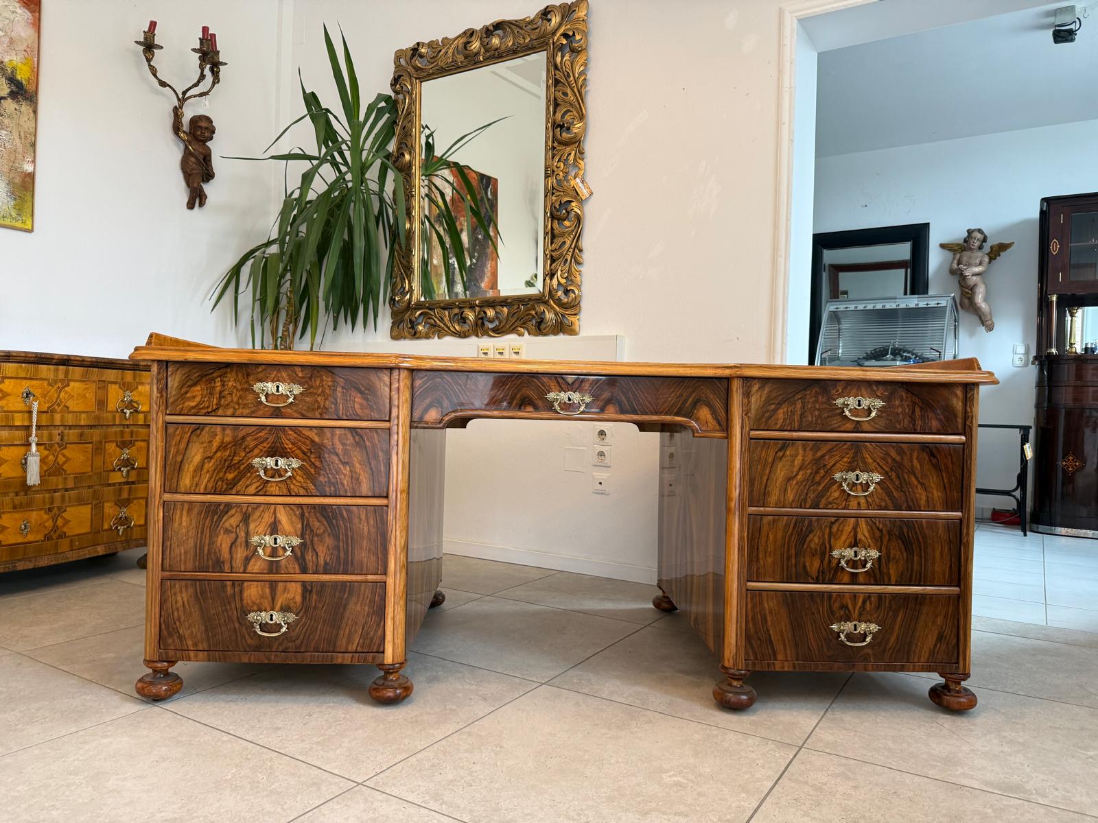 Restaurierter Großer Biedermeier Schreibtisch Sekretär D2678