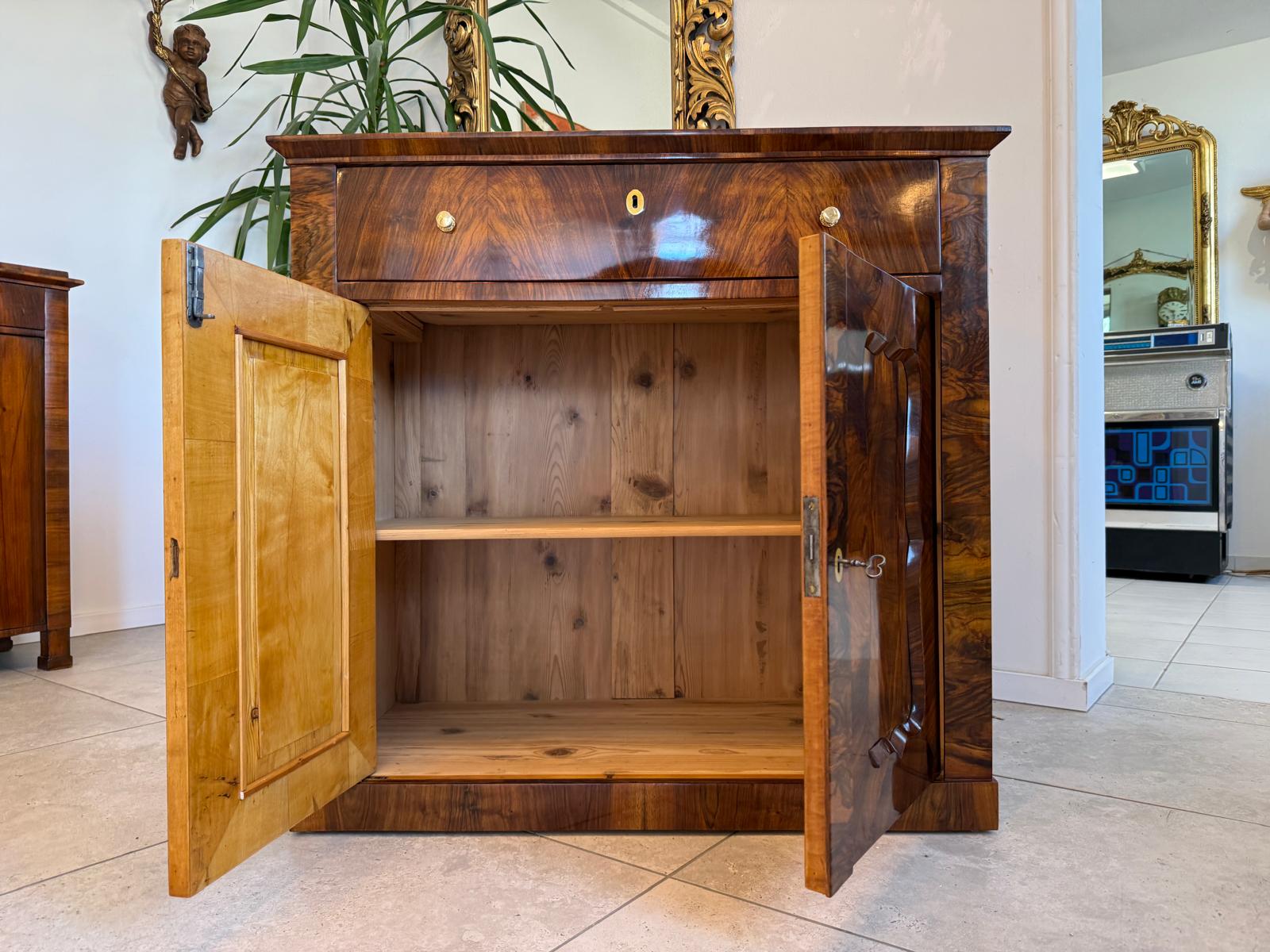 Biedermeier Trumeau Restauriert Antiquität Restauriert D2390