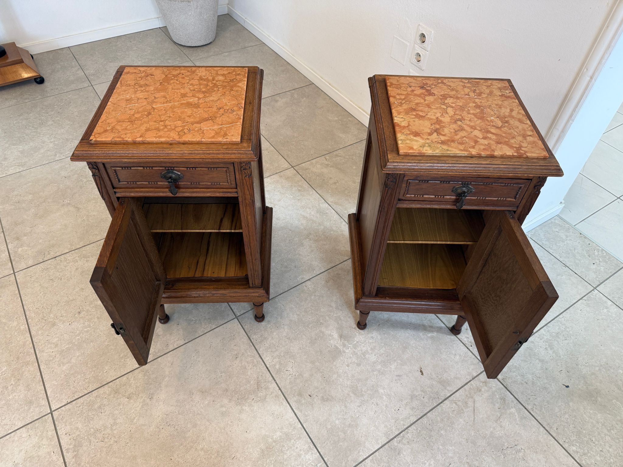 Jugendstil Kasterl Schrankerl Nachtkasterl 2 Stück D2282