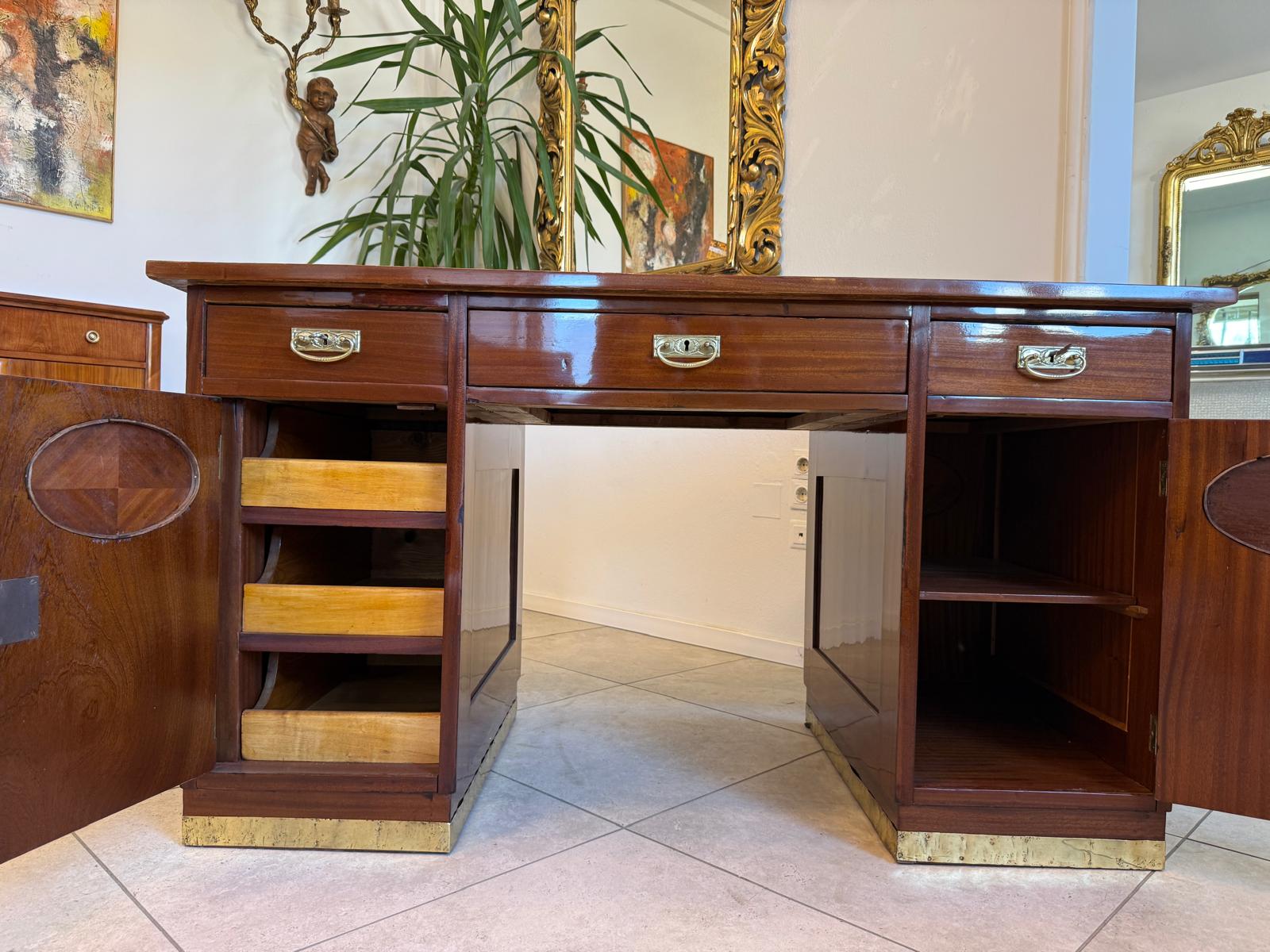 Originaler Jugendstil Schreibtisch Sekretär Freisteher Antiquität D1216