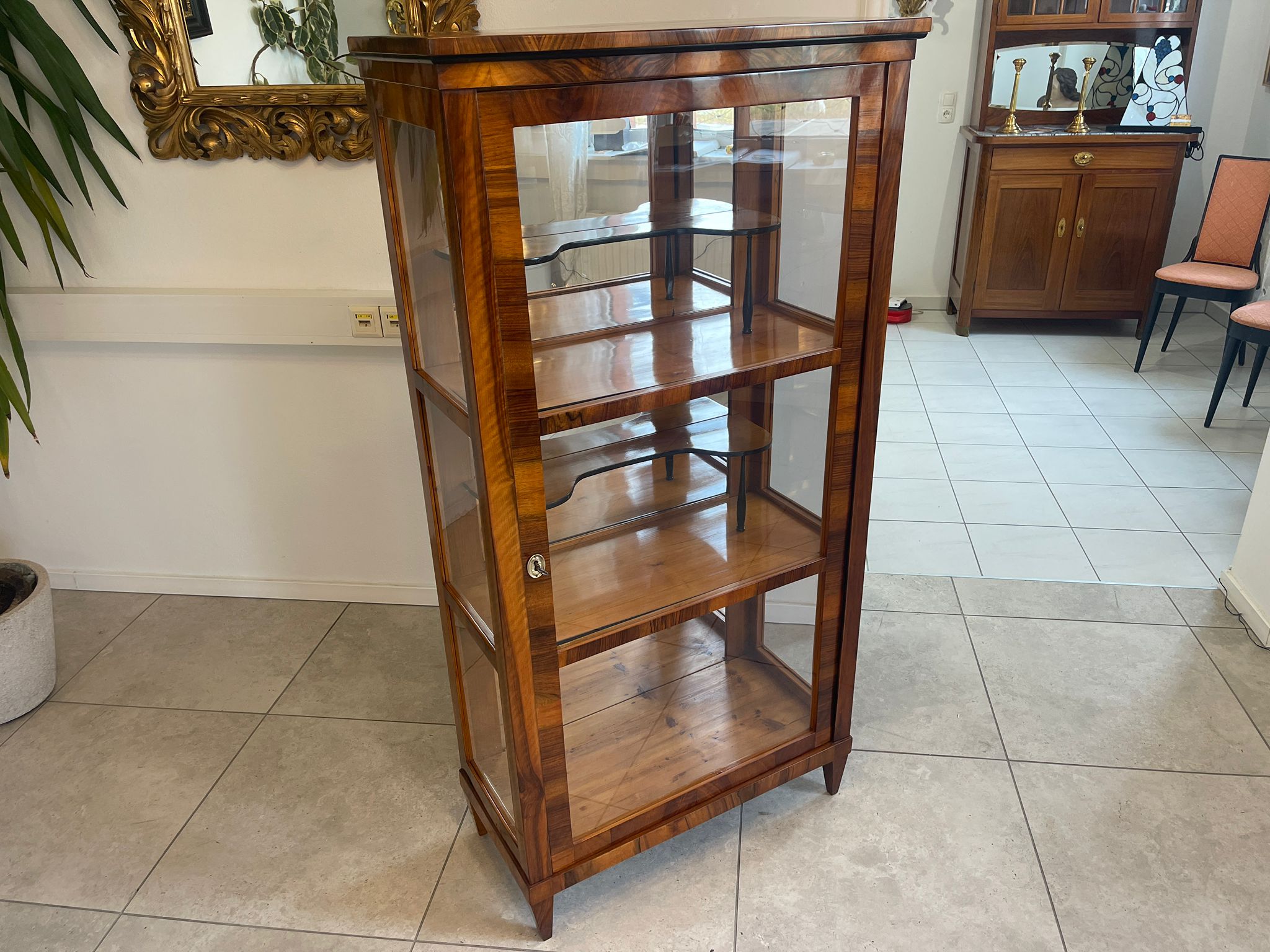 Antiquität Biedermeier Vitrine Bücherschrank A5153