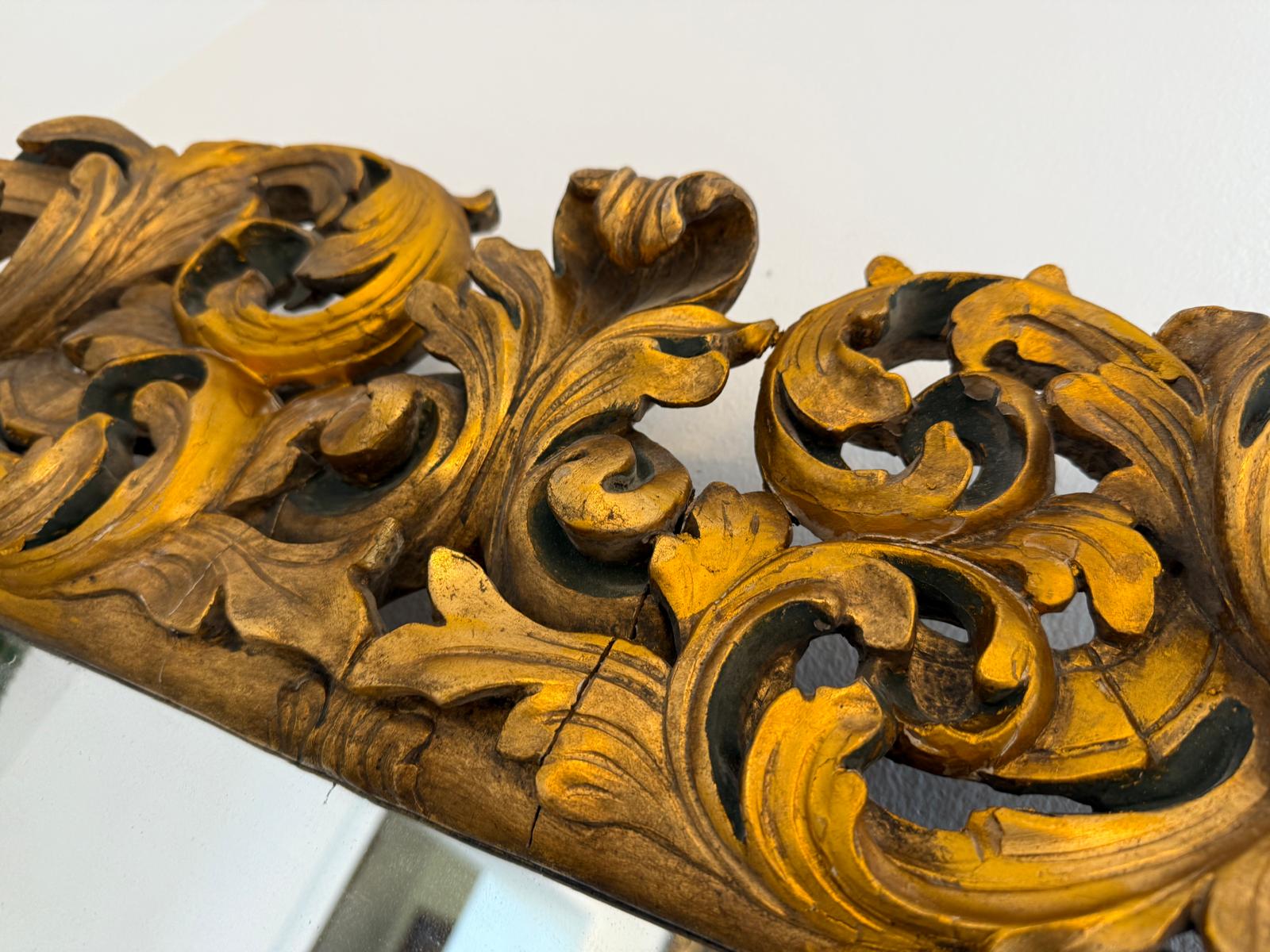 SALE Florentiner Spiegel Akanthusblattschnitzkunst Holzschnitzerei G2173