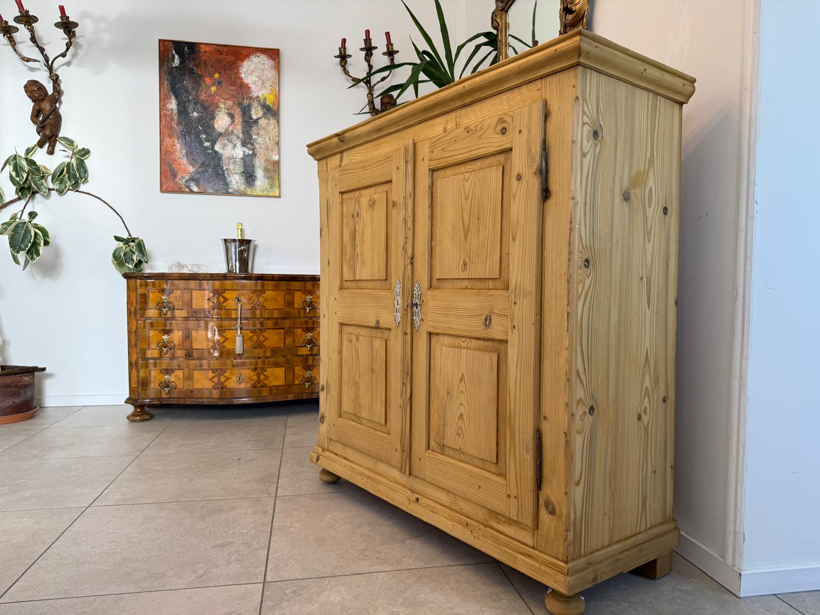 Biedermeier Halbschrank Vertiko Anrichte Weichholz Rstauriert D2642