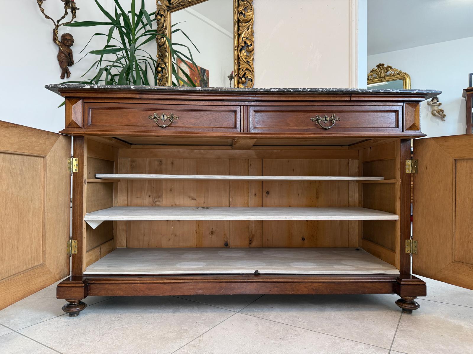 Originale Gründerzeit Anrichte mit Granitplatte Waschtisch Historismus G2769