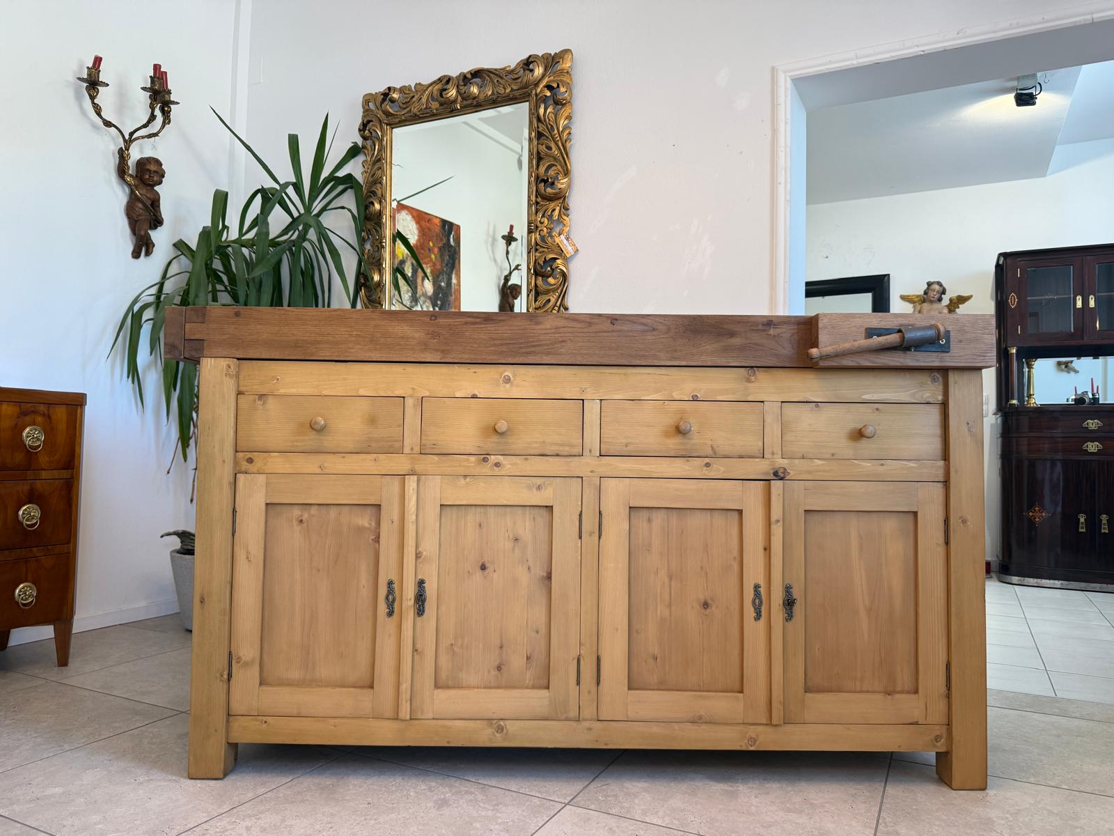 Hobelbank,Werkbank Ladentisch Apothekertisch Designertisch D2849