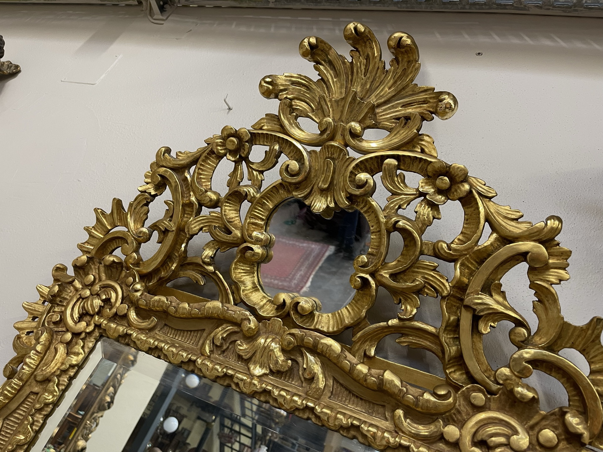 Biedermeier-Barock_132LKeYS1B8tWHAU Florentinerspiegel Ritterspiegel Akanthusblattschnitzkunst i2089