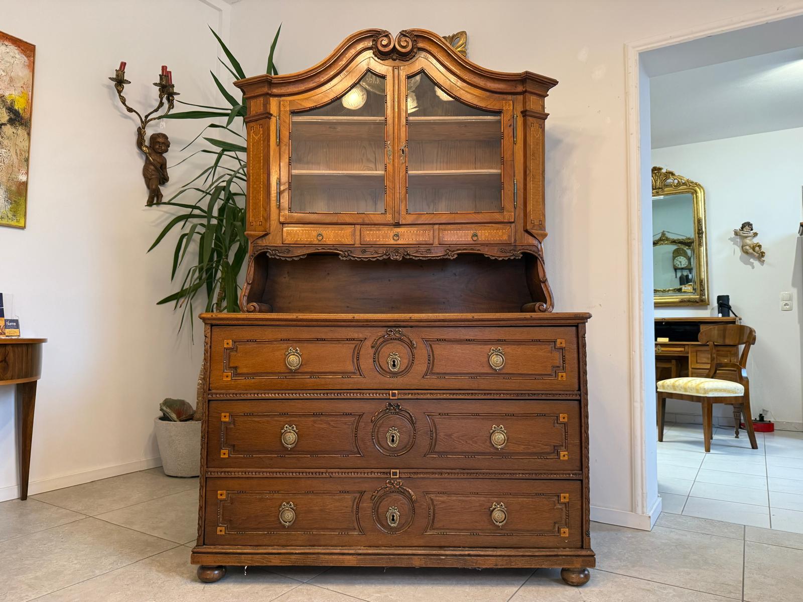 Originaler Josefinischer Aufsatzsekretär Aufsatzkommode Antiquität G2371