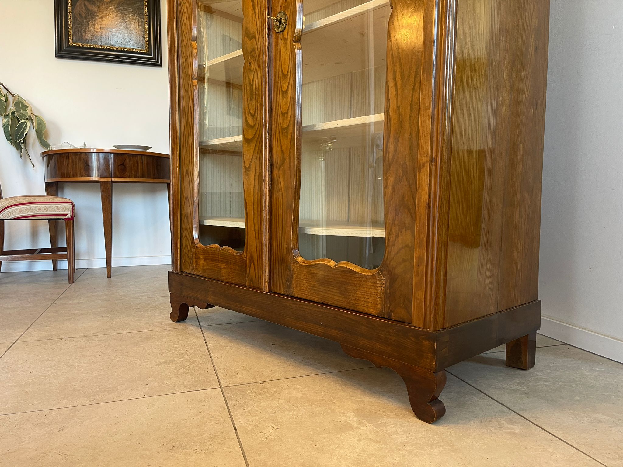 6f064355-4ec9-4d6a-978e-ce7199addf9d Originale Biedermeier Vitrine Bücherschrank Glasschrank A4872