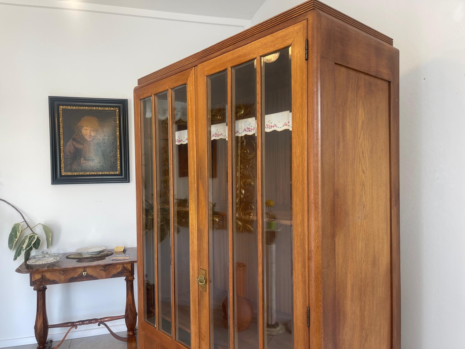 Originale Jugendstil Vitrine Bücherschrank Glasschrank G1600
