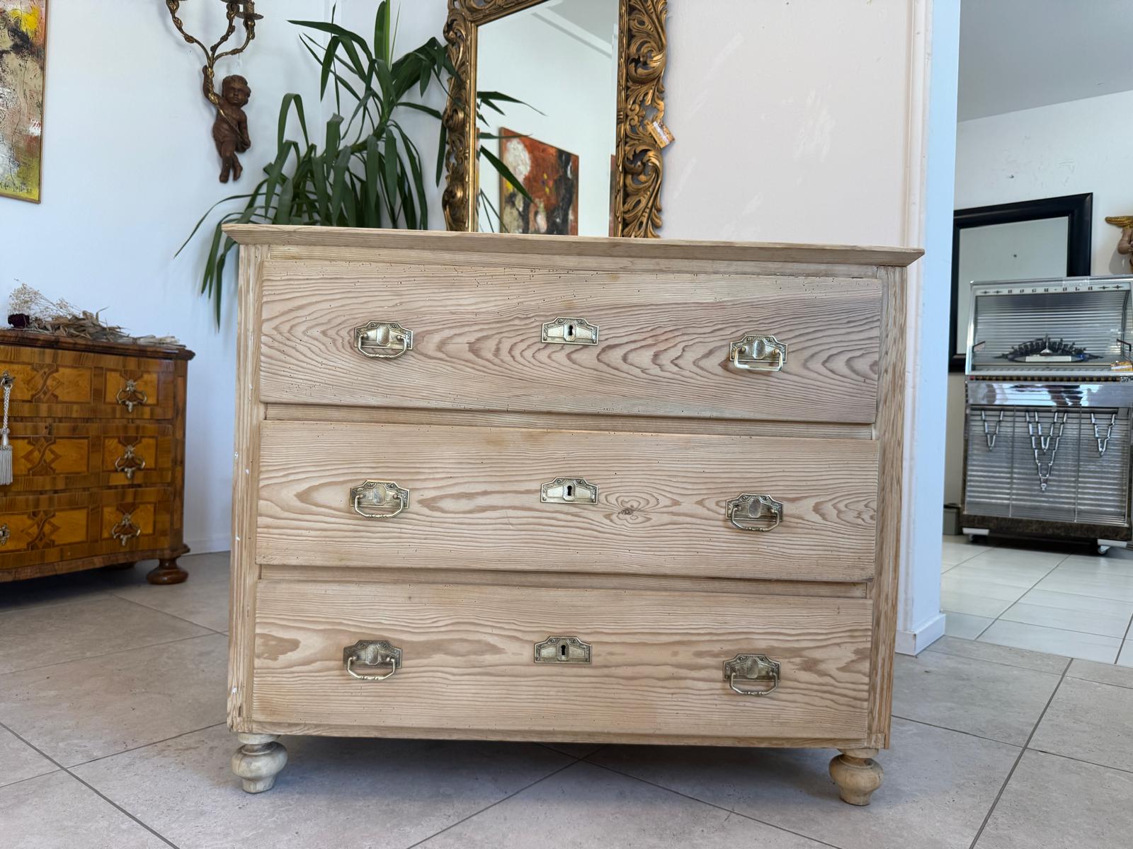 Biedermeier Kommode 3 Ladenkommode Antik Original D2788