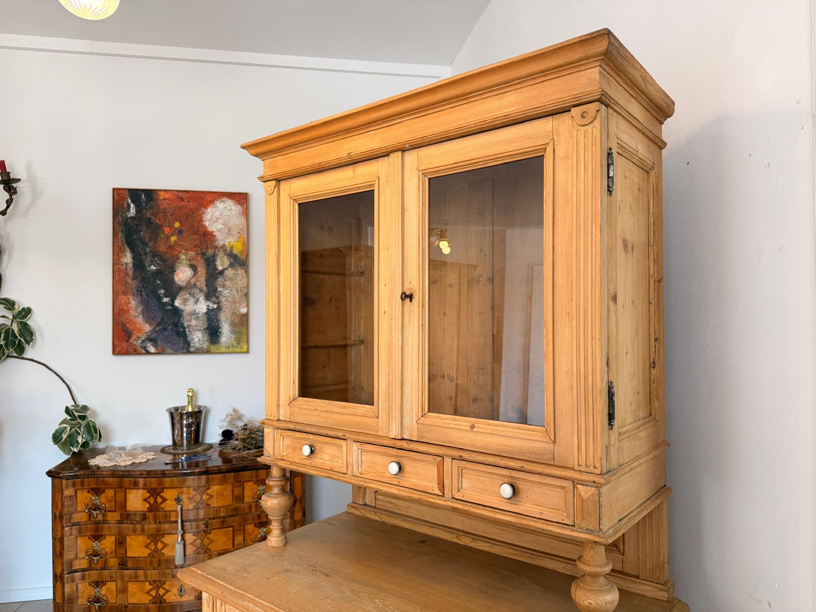 Originale Gründerzeit Küchenkredenz Bauernschrank Bauernkredenz D2734