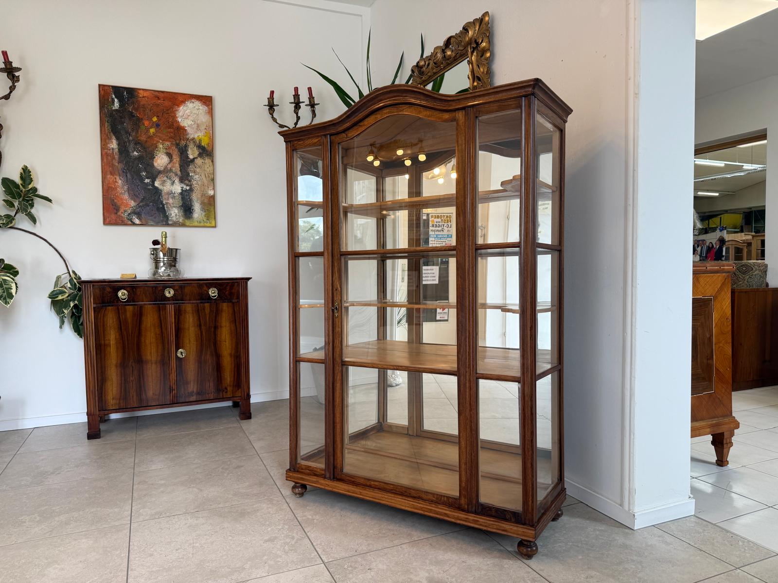 SALE Authentische Biedermeier Vitrine Bücherschrank Sammlervitrine Antiquität G2101