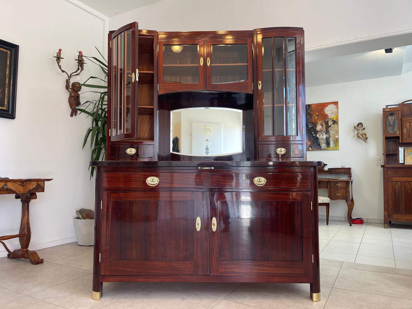 Sale Restauriertes Jugendstil Designerbuffet Aufsatzbuffet Originalstück G1377