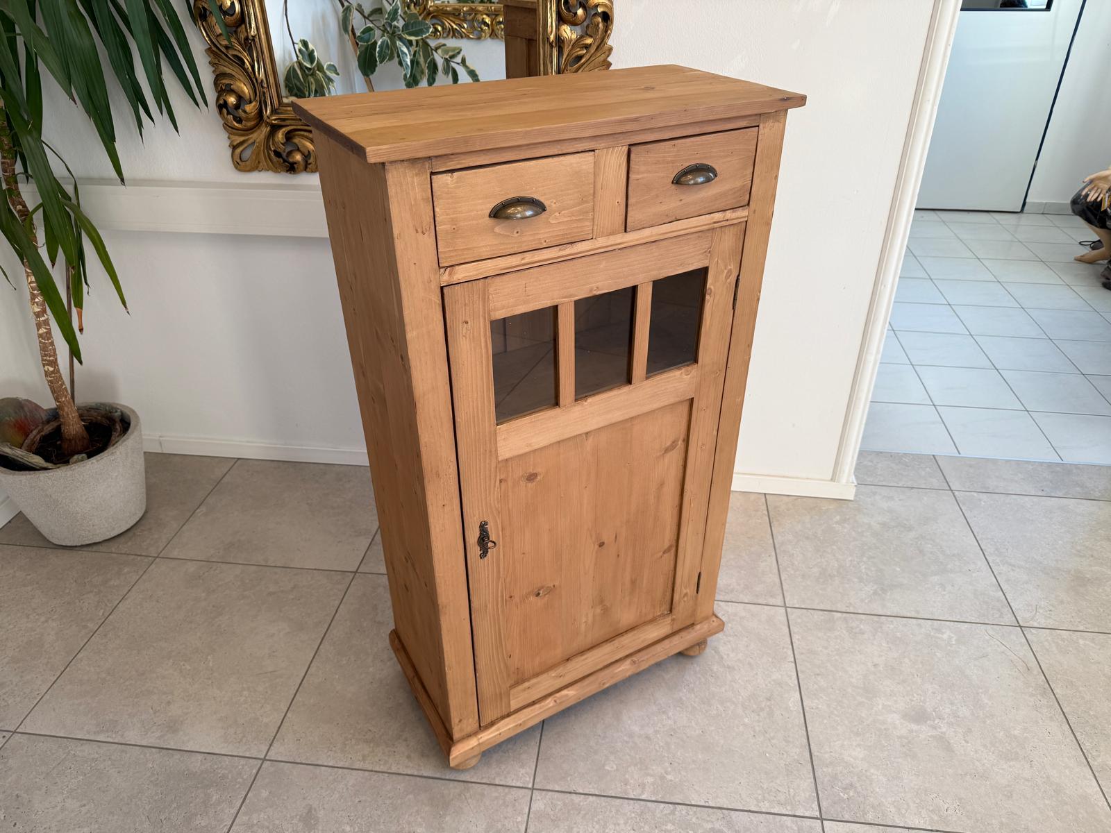 Bäuerliches Vertiko Bücherschrank Halbschrank Bauernschrank G2290