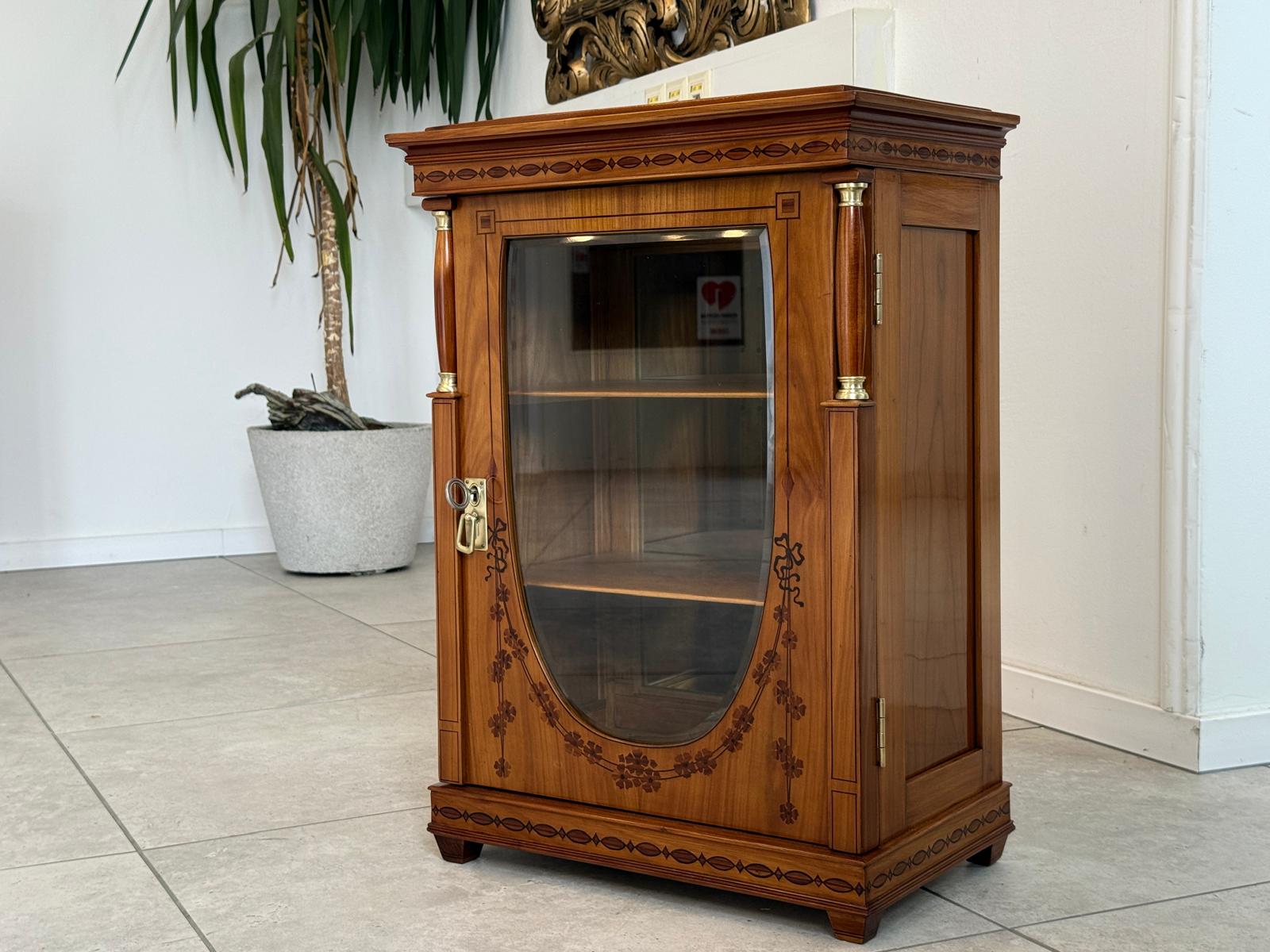 Sale Empire Säulen Bücherschrank Vitrinenschrank Restauriert D2873