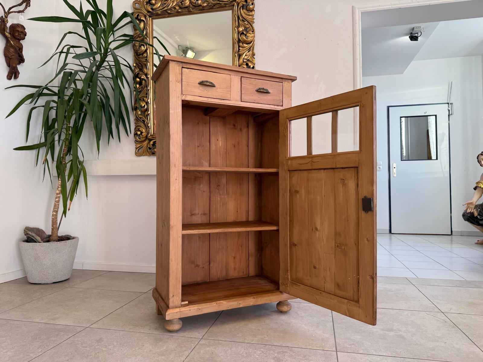 Bäuerliches Vertiko Bücherschrank Halbschrank Bauernschrank G2290