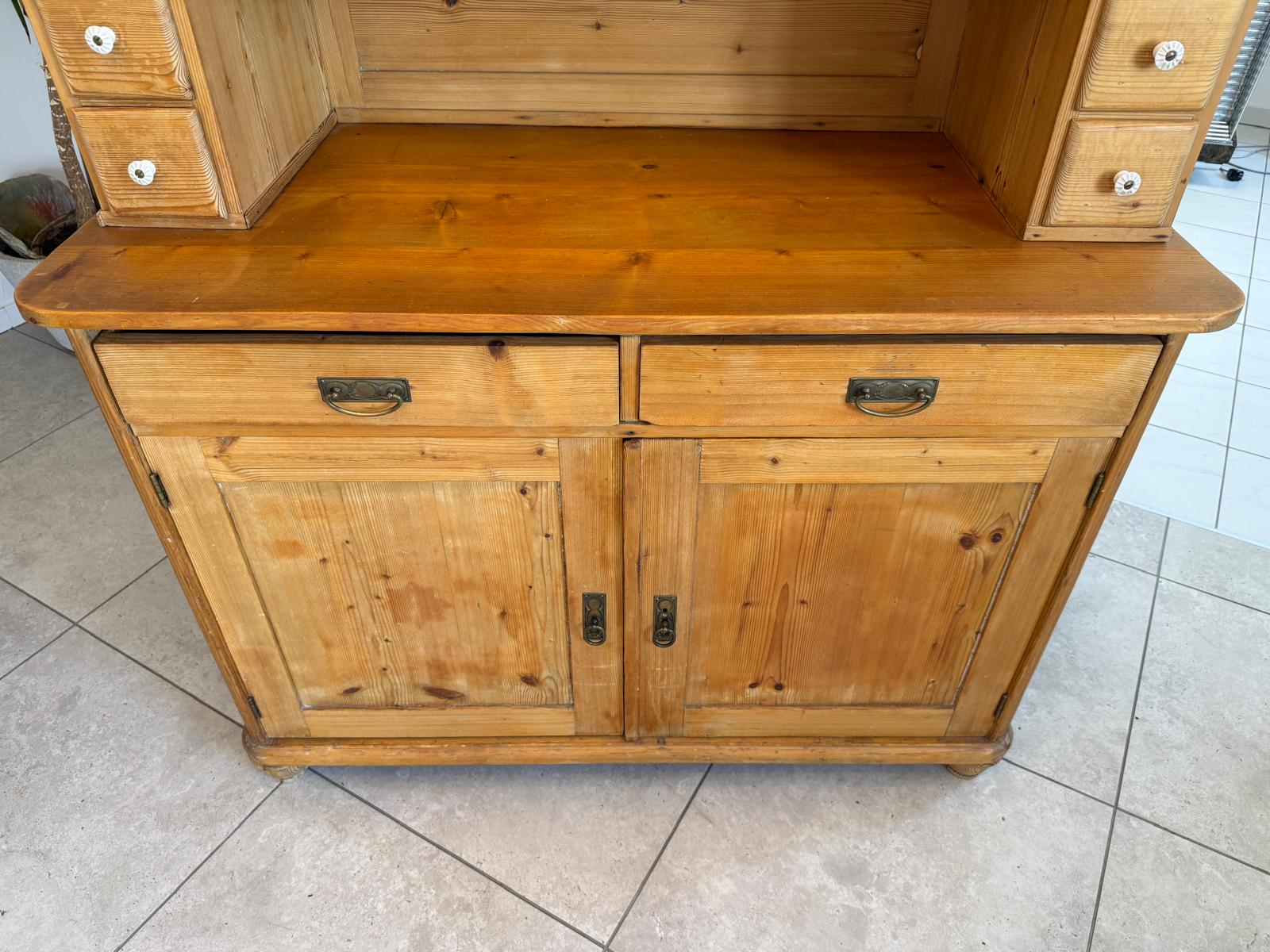 Jugendstil  Naturholschrank Küchenbuffet Küchenschrank Küchenkredenz D2513