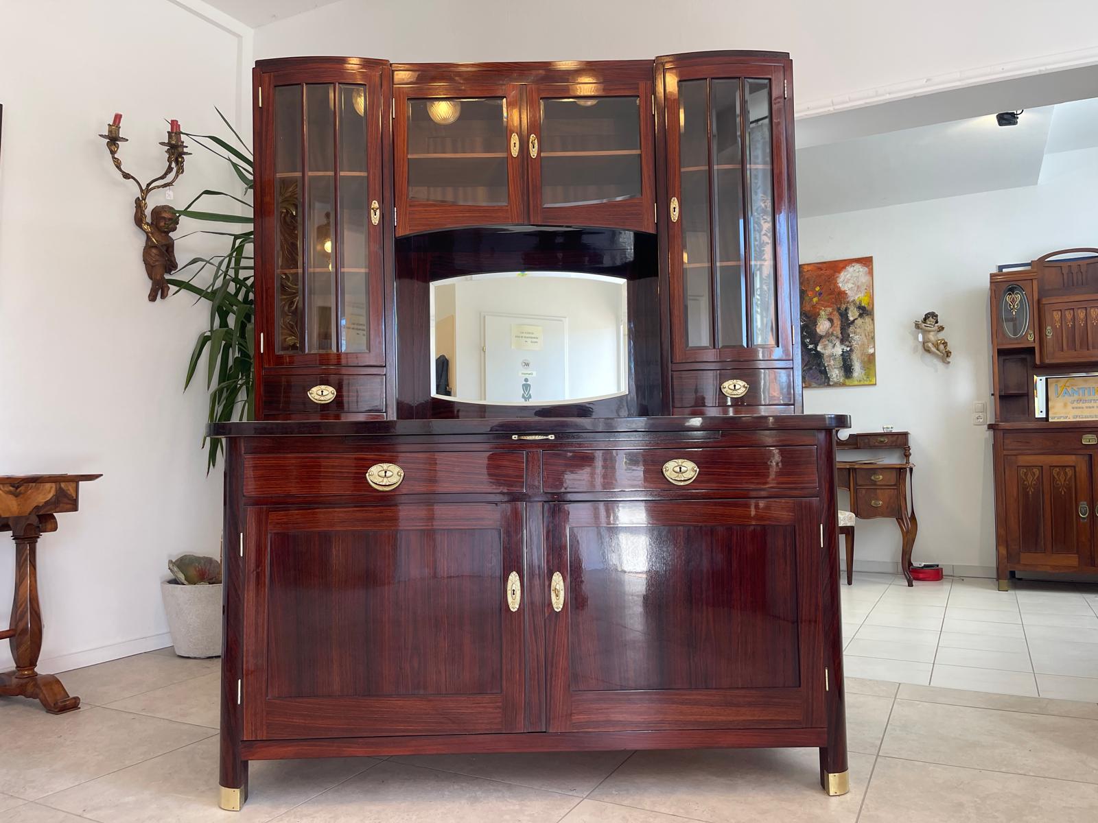 Sale Restauriertes Jugendstil Designerbuffet Aufsatzbuffet Originalstück G1377