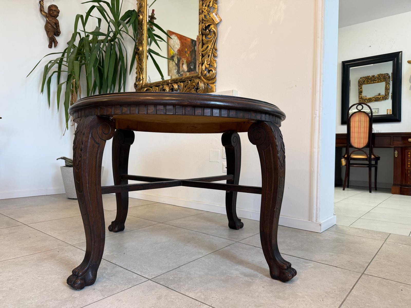 Alter Historismus Beistelltisch Rund Abstelltisch D2933