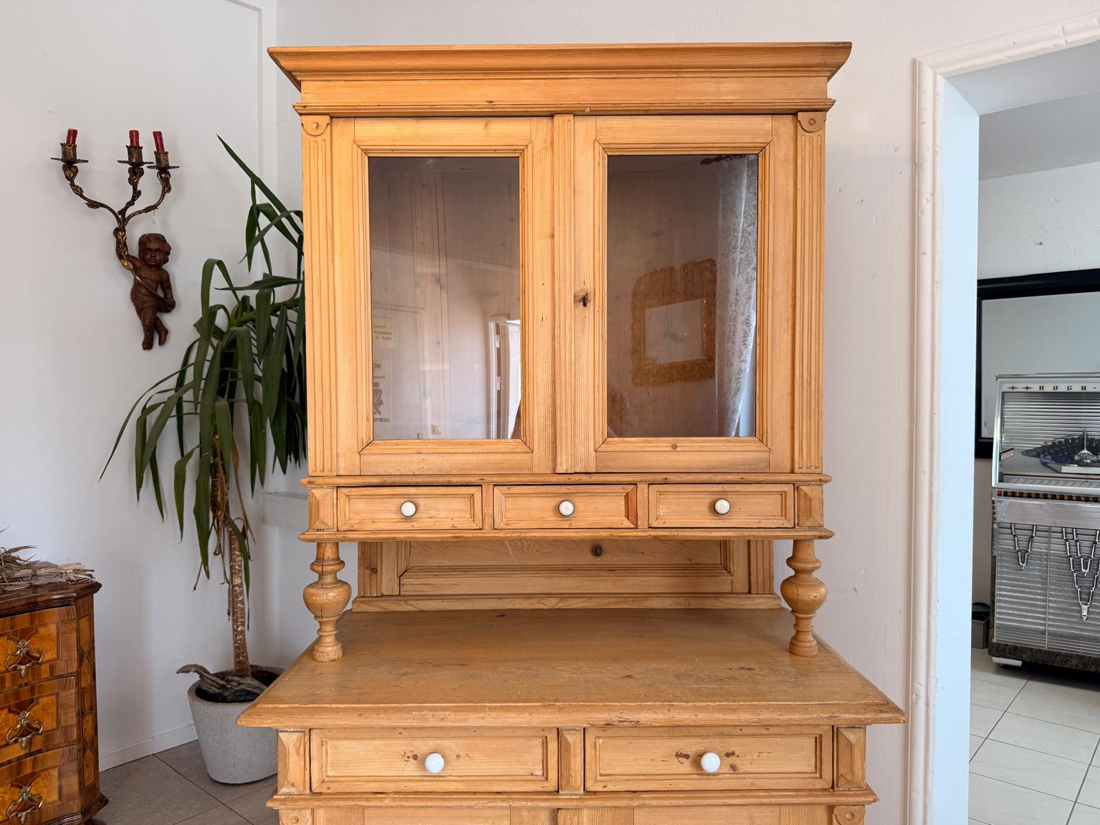 Originale Gründerzeit Küchenkredenz Bauernschrank Bauernkredenz D2734