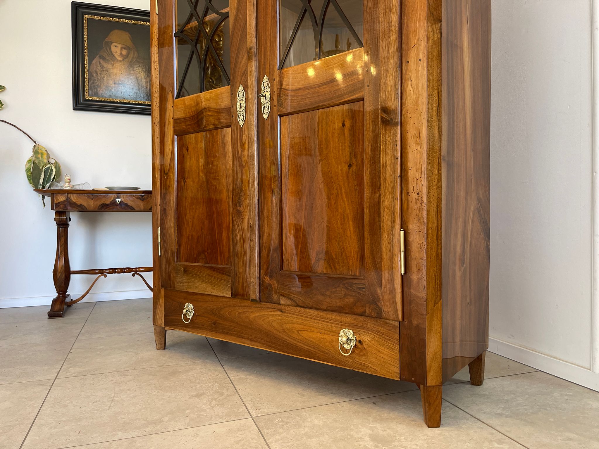 SALE Restaurierte Biedermeier Vitrine Bücherschrank Glasschrank TRAUM ANTIQUITÄT G1375