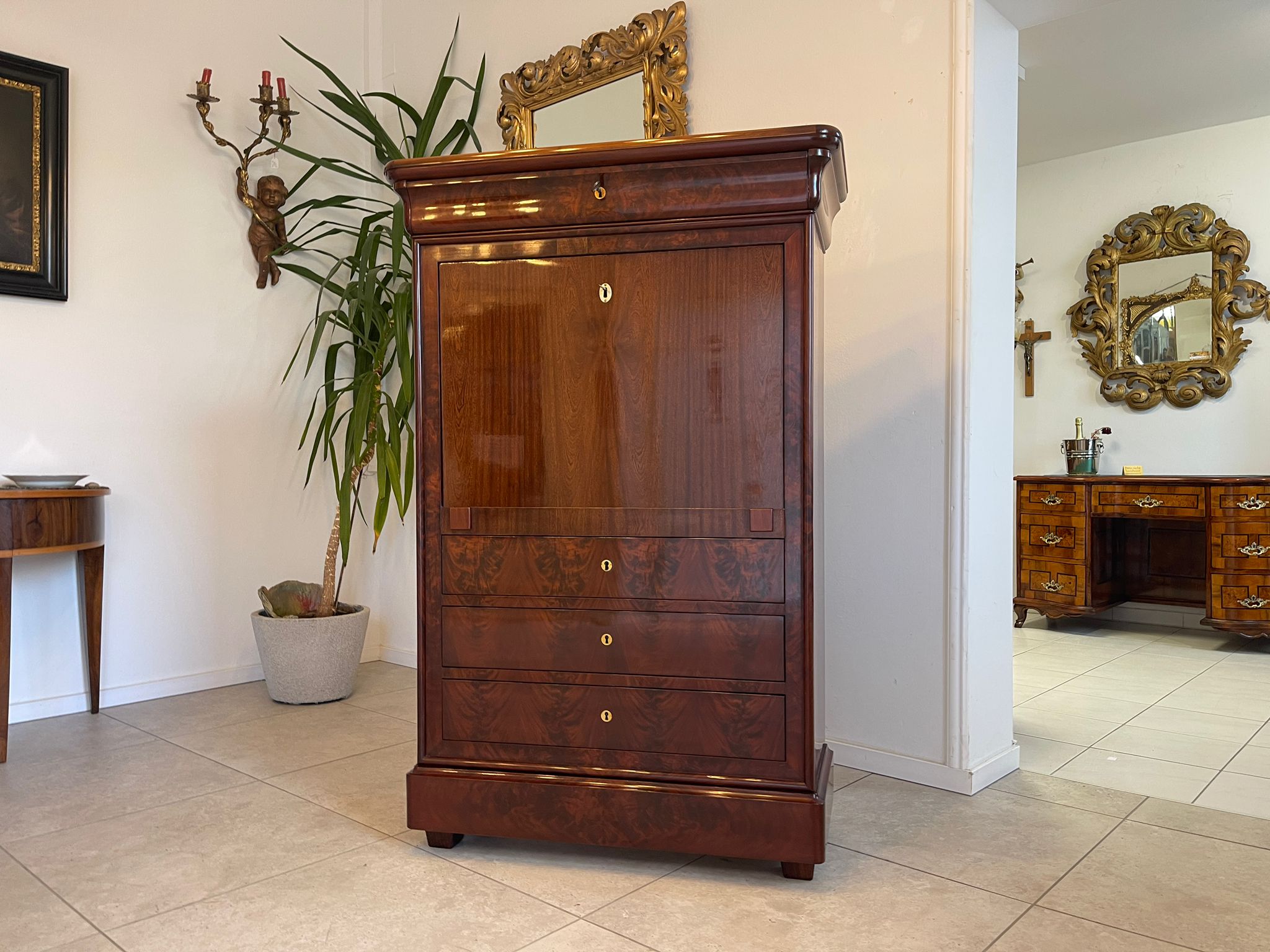 Sale Restaurierter Spätbiedermeier Standsekretär Schellack G1069
