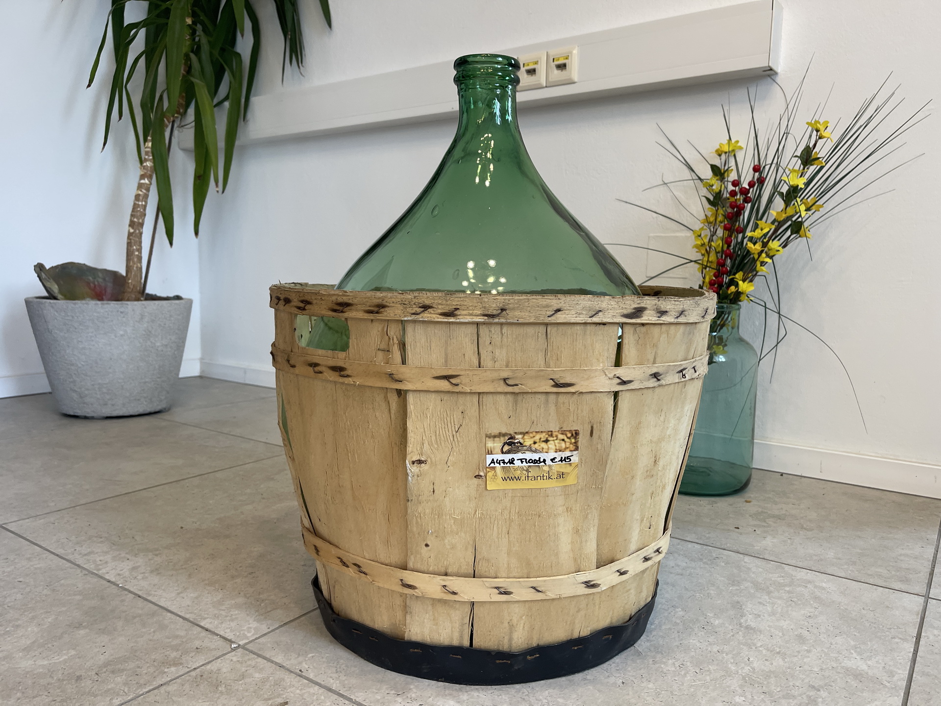 IMG_4342bKHixUAJ29n60 Alte Ballonflasche Weinballon, Gärballon, Ballonflasche A4718