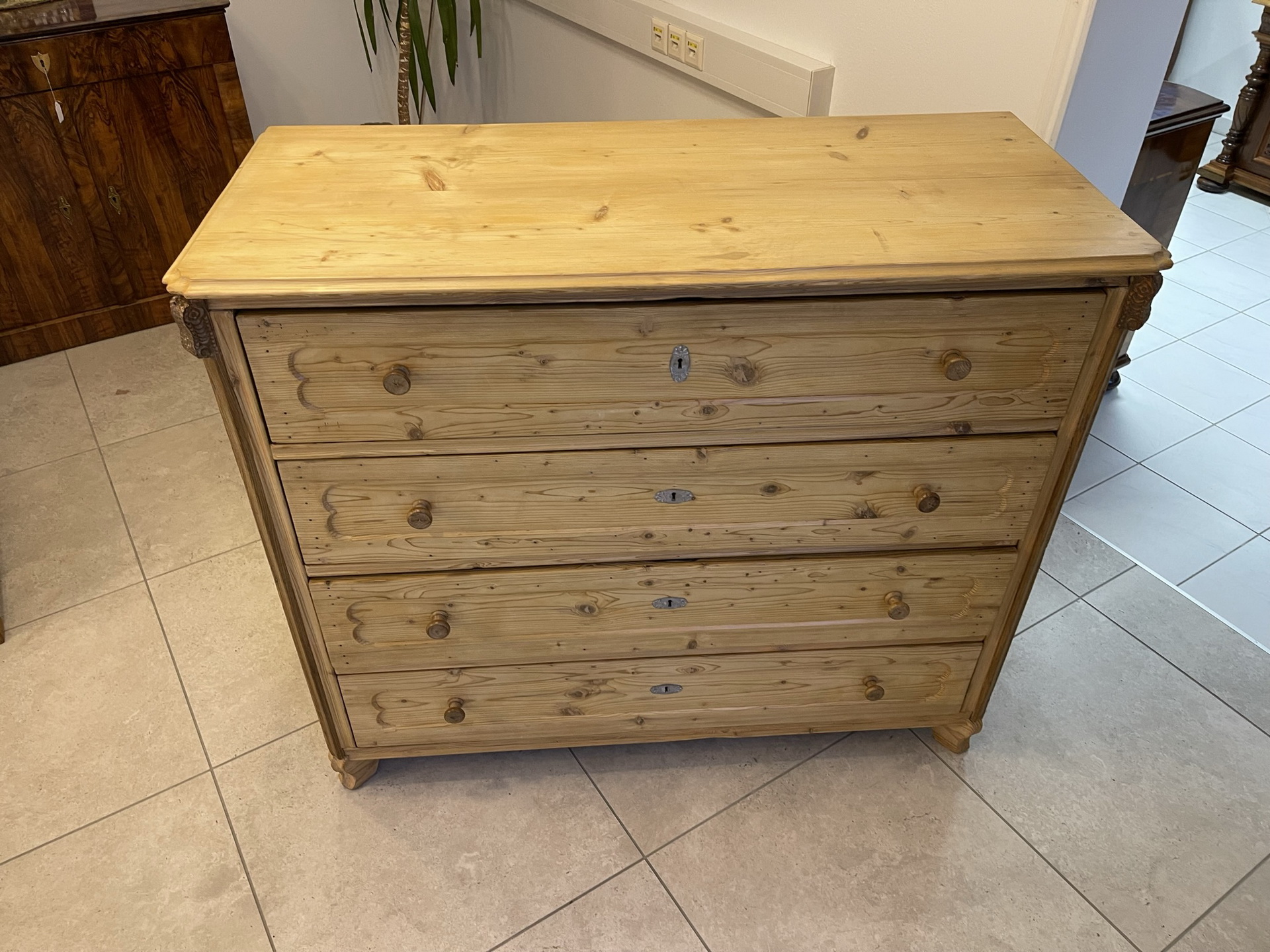 Bauernschrank-Bauernstube_31TVROIbL8zPDHf restaurierte Biedermeier Kommode Ladenkommode B1074